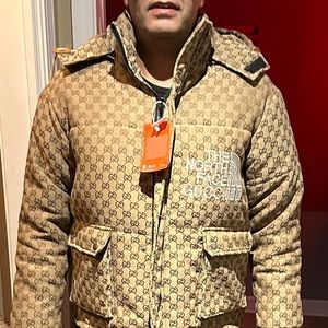 Men puffer jacket with logo